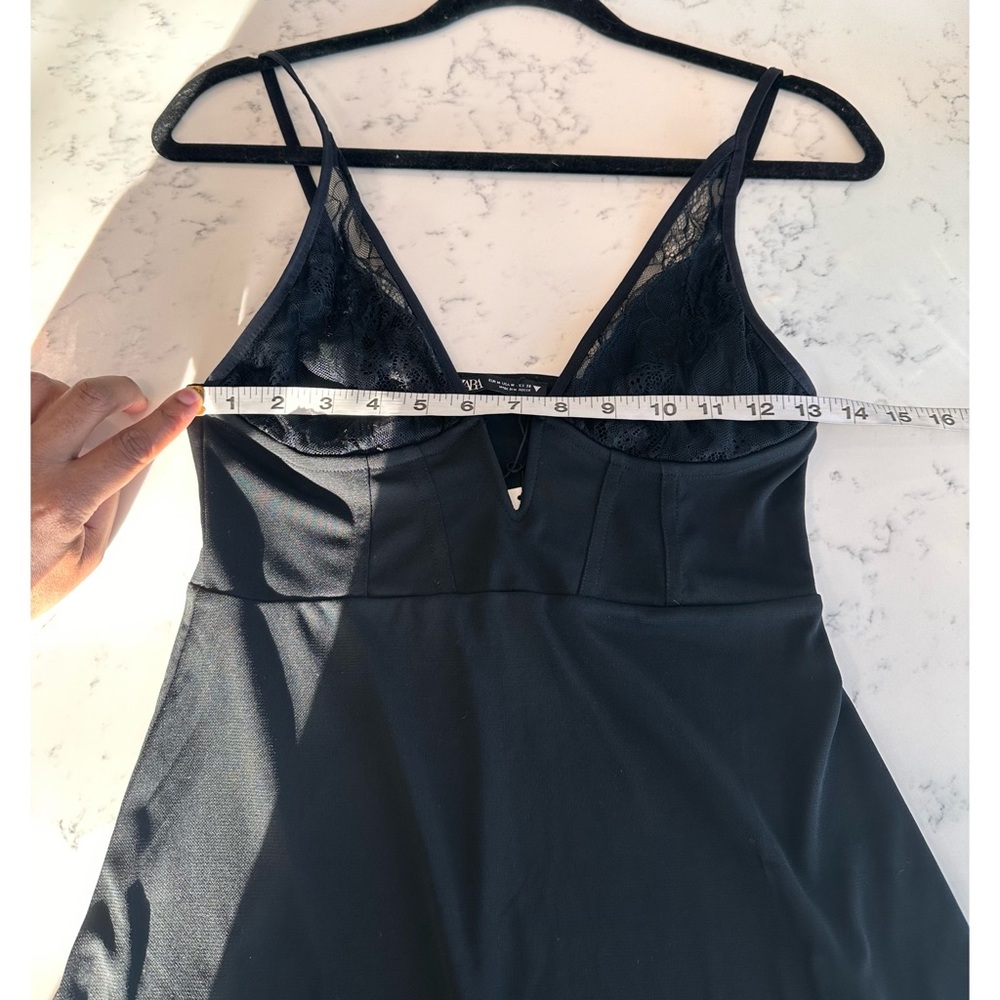 NWT Zara Mini Deep V Slip Dress - Size Medium - Picture 15 of 17